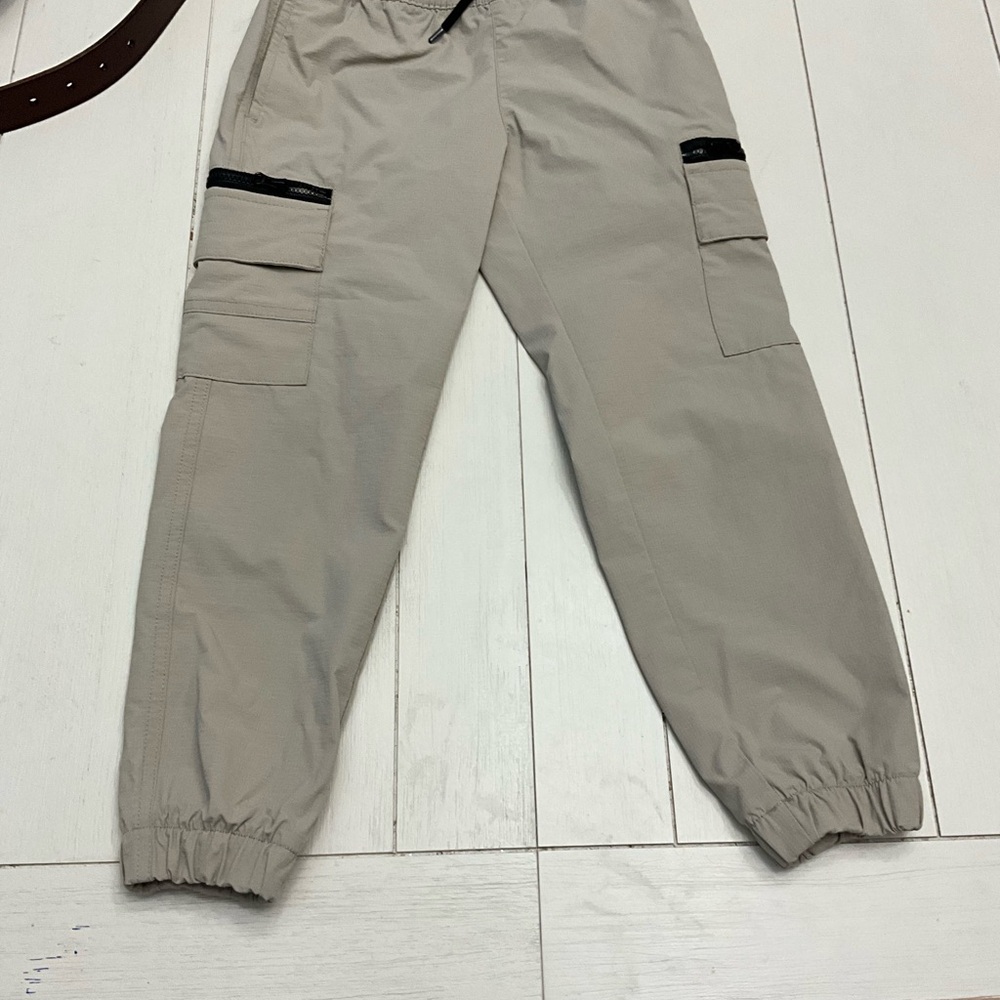 Art Class Tan Cargo Pants with Elastic Cuffs